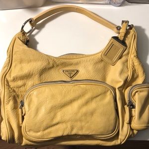 Prada multi-pocket purse handbag (mustard)